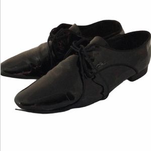 LONGCHAMP PATENT LEATHET OXFORD FLATS SZ 39.5